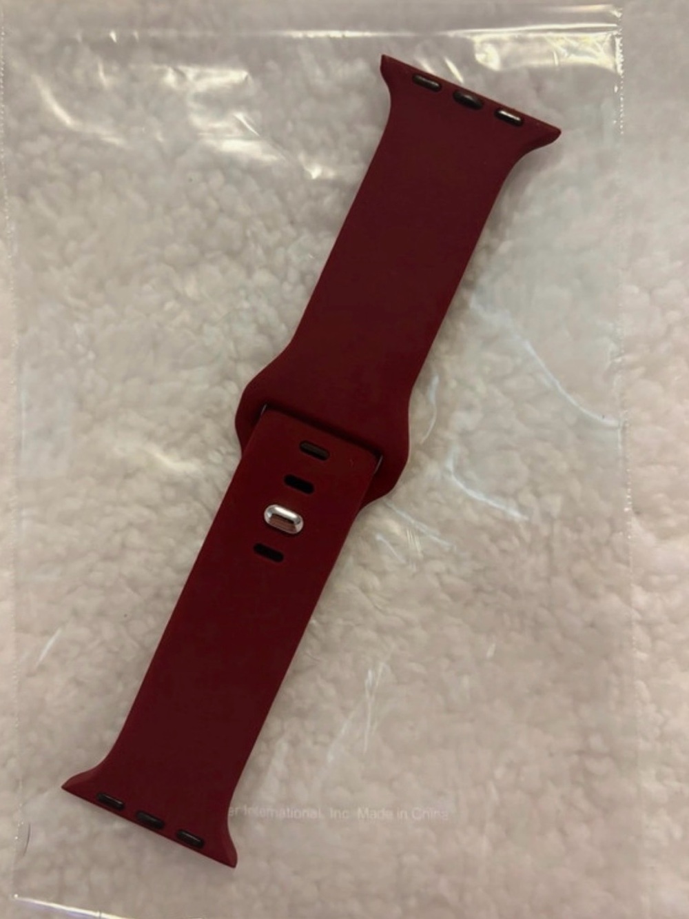 Apple Silicone Watch Band - Burgundy Red